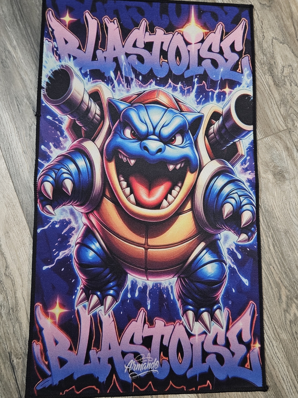 Graphic Blue BlastoisS Decorative Floor Mat by